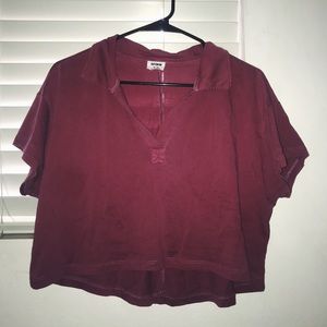 Short Sleeve Crop Top Polo